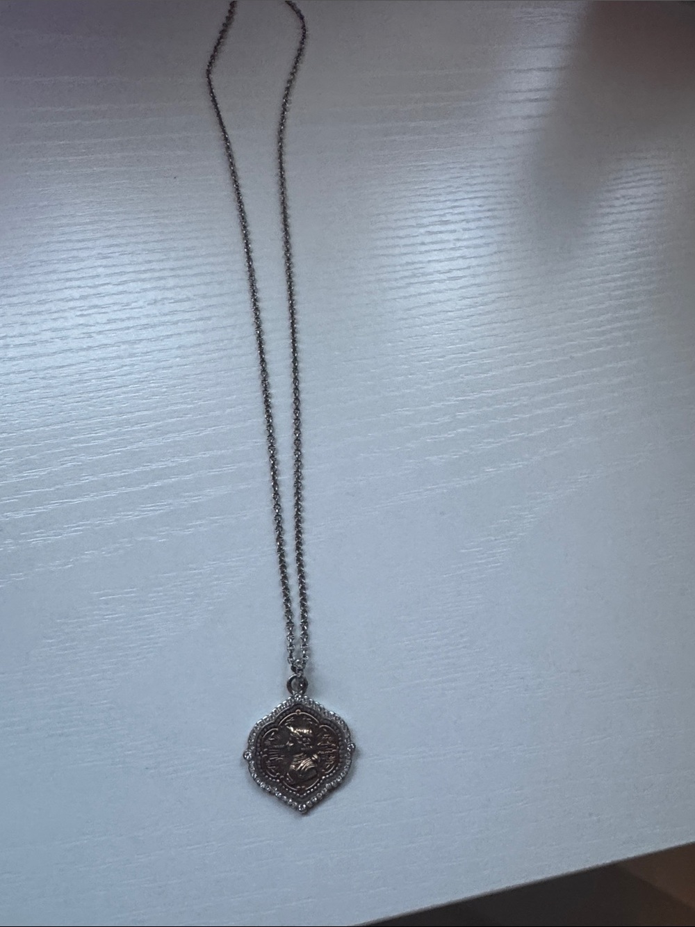 Brighton Silver-Tone Medallion Pendant Necklace
